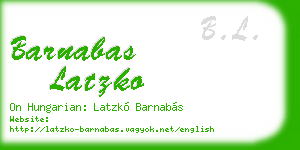barnabas latzko business card